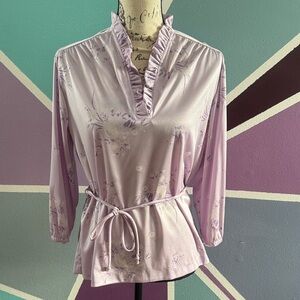 Lavender Floral Women's Vintage Top